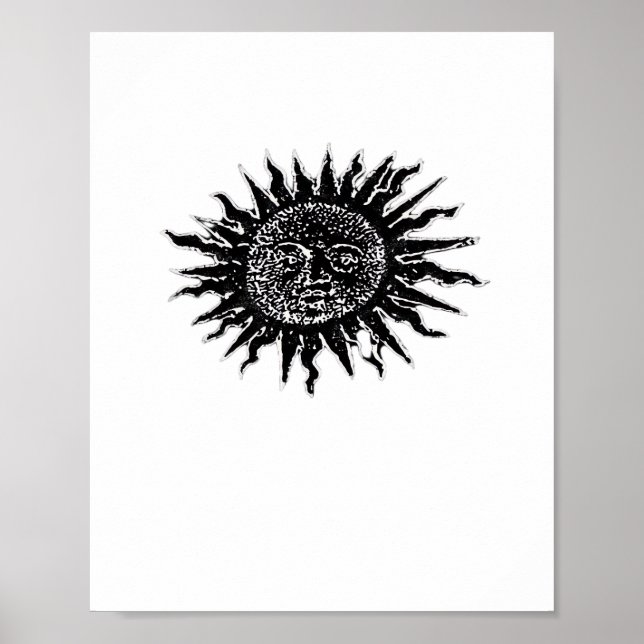 Póster Grabado solar medieval - Estética de Whimsigoth -  (Frente)