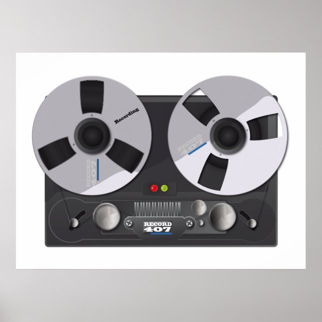 Póster Grabador de grabaciones de cinta (Frente)