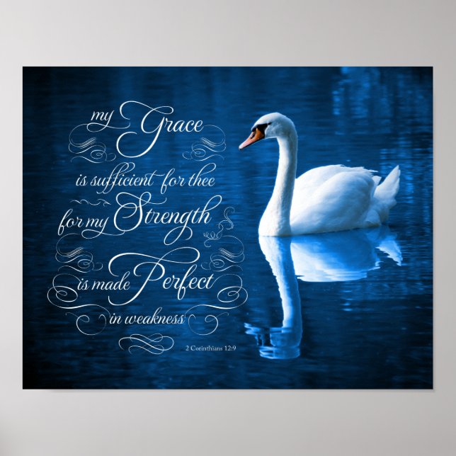 Póster Grace Bible Verse Mute Swan Poster (Frente)