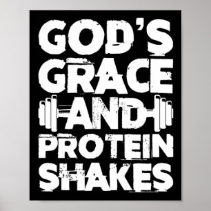 Póster Grace y Protein Shakes Bodybuilding Gym Fi