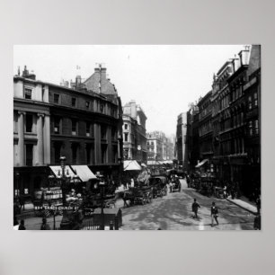 Póster Gracechurch Street, London, c.1890
