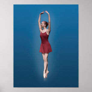 Póster Graceful Ballerina En Pointe
