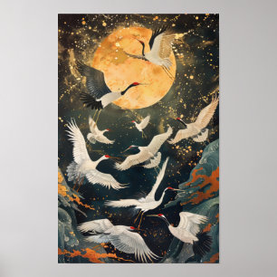 Póster Graceful Golden Crane: Poster de reunión de la fam
