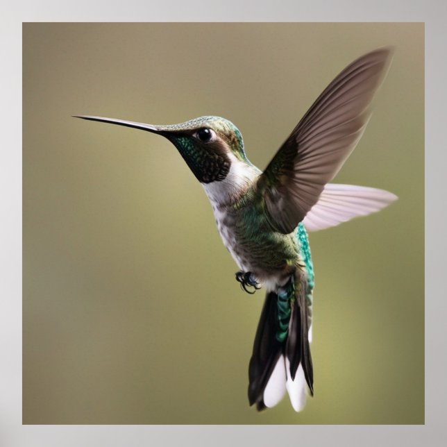 Póster Graceful Hummingbird - Fotografía de la Naturaleza (Frente)
