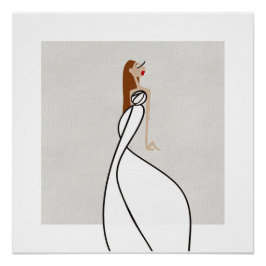 Póster Graceful Muse Flow 1 Glam Fashion Art