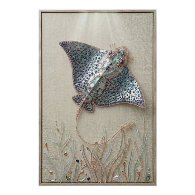 Póster Graceful Stingray Ocean Wall Art (Anverso)