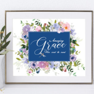 Póster Gracia asombrosa floral