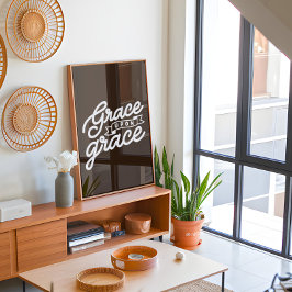 Póster Gracia cristiana marrón campesina en gracia