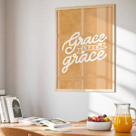 Póster Gracia cristiana mostaza sobre gracia