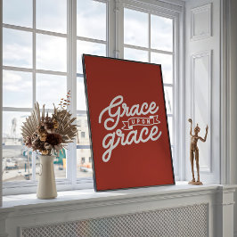 Póster Gracia cristiana rústica de casa de campo sobre gr