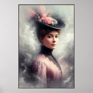 Póster Gracia de la Era Victoriana en Retrato de Estudio