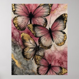 Póster Gracia de mariposa