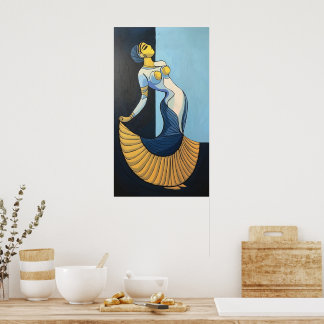 Póster Gracia eterna: Musa moderna en forma tradicional