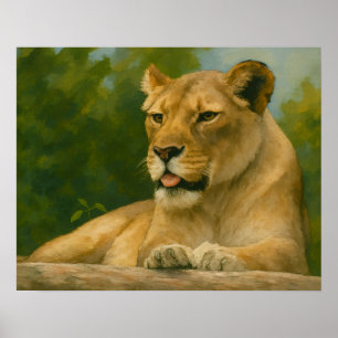 Póster Gracia hacia el cielo - Lionesa a la orilla