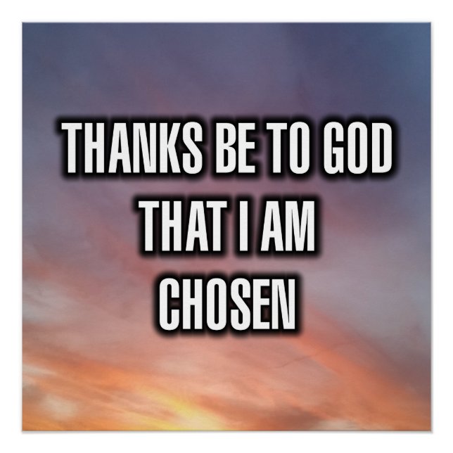 Póster Gracias a Dios de que soy elegido (Anverso)