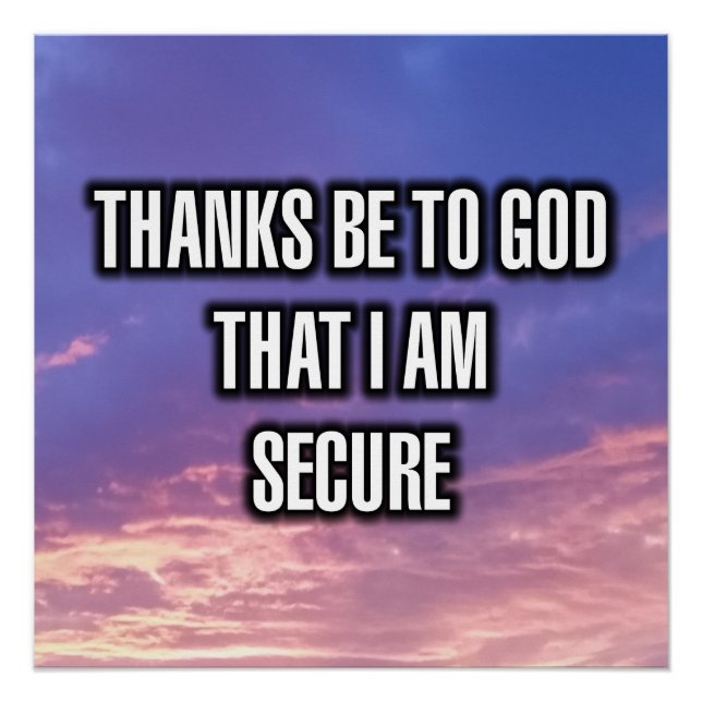 Póster Gracias a Dios Que Estoy Seguro (Anverso)