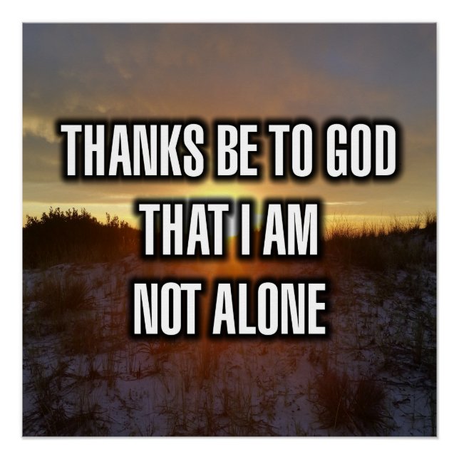 Póster Gracias a Dios Que No Estoy Solo (Anverso)