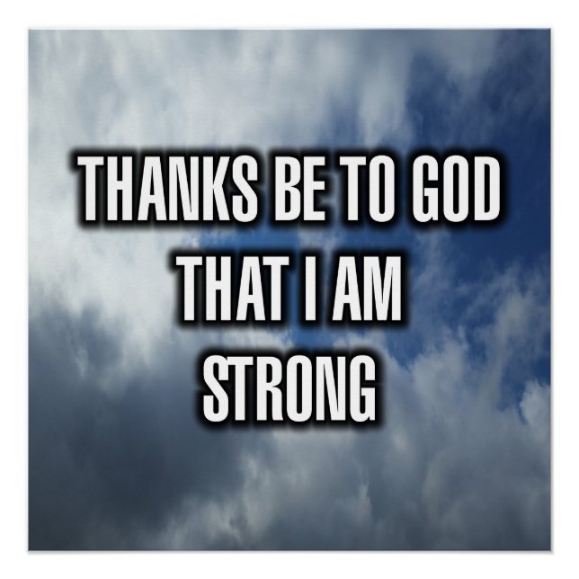 Póster Gracias a Dios Que Soy Fuerte (Anverso)