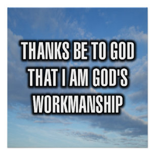 Póster Gracias a Dios que soy la obra de Dios