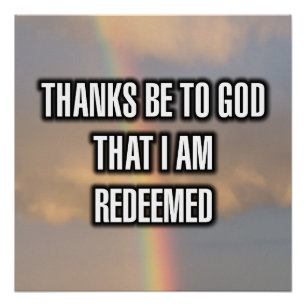 Póster Gracias a Dios Que Soy Redimido