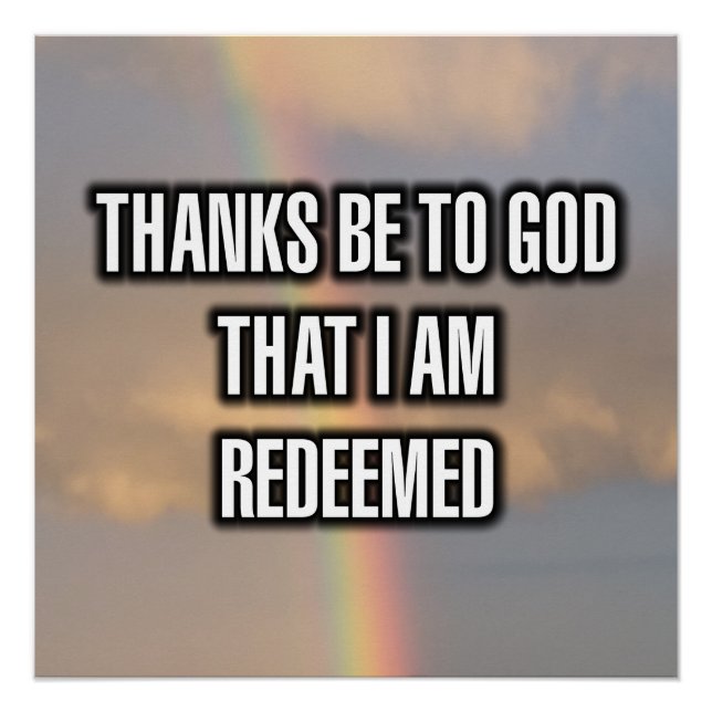 Póster Gracias a Dios Que Soy Redimido (Anverso)