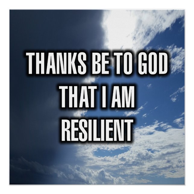 Póster Gracias a Dios Que Soy Resiliente (Anverso)