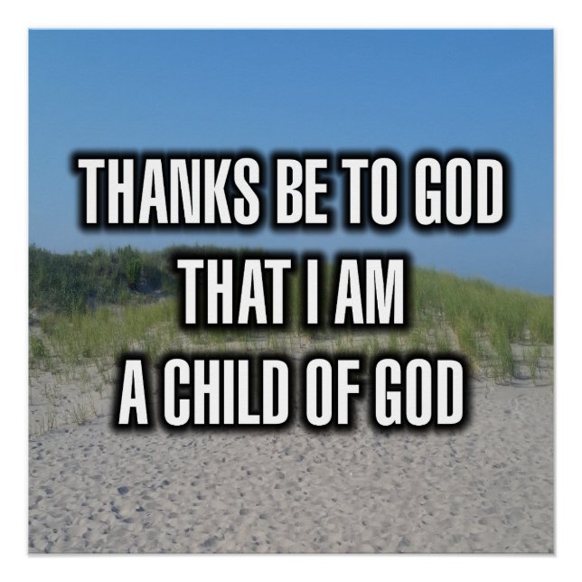 Póster Gracias a Dios Que Soy Un Hijo De Dios (Anverso)