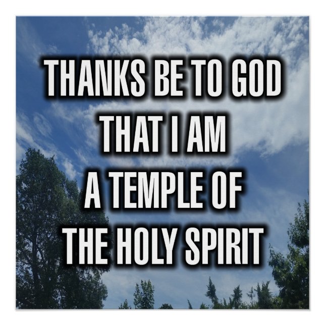 Póster Gracias a Dios que soy un templo del... (Anverso)