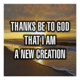 Póster Gracias a Dios Que Soy Una Nueva Creación