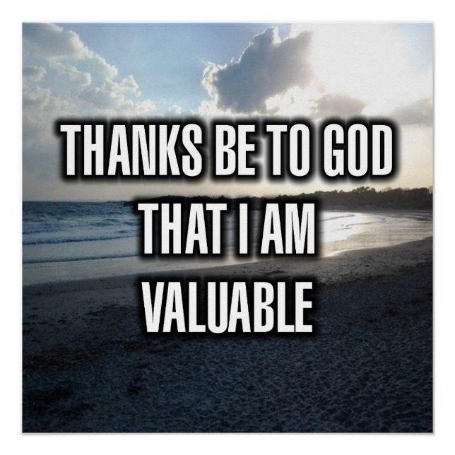 Póster Gracias a Dios Que Soy Valioso (Anverso)