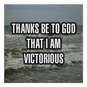 Póster Gracias a Dios Que Soy Victorioso