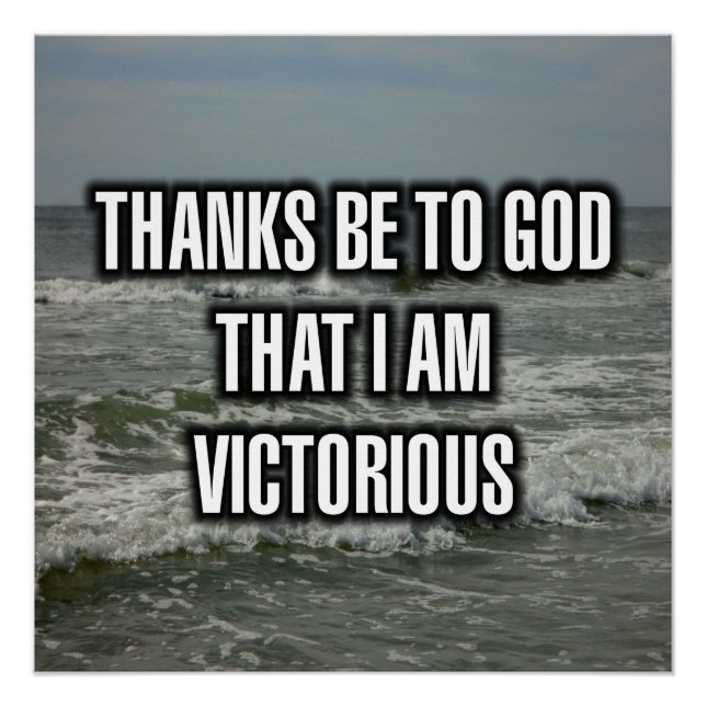 Póster Gracias a Dios Que Soy Victorioso (Anverso)
