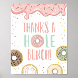 Póster Gracias a Hole Bunch Donut Chica Rótulo de la fies