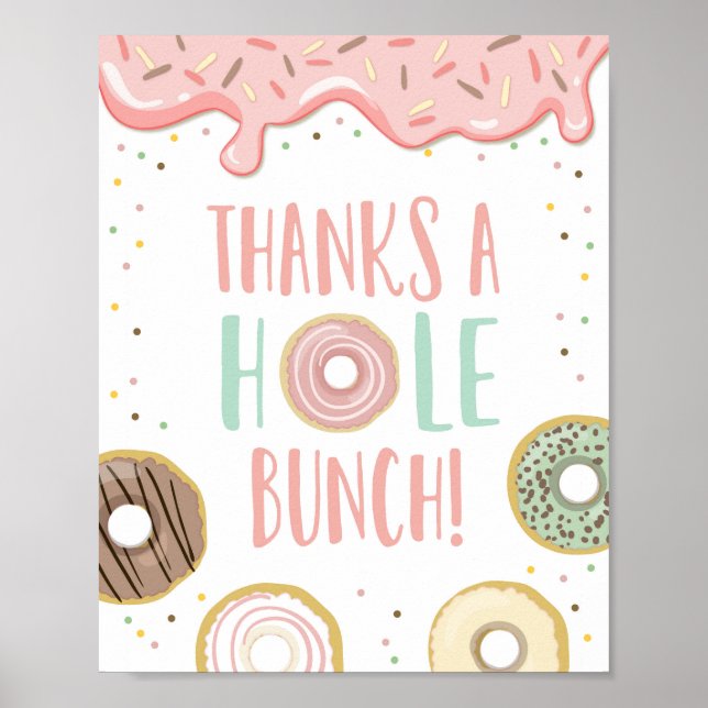 Póster Gracias a Hole Bunch Donut Chica Rótulo de la fies (Frente)