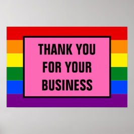 Póster Gracias a los clientes LGBT de negocios Orgullo Ar