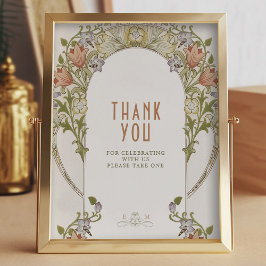 Póster Gracias a los invitados del Rótulo Art Nouveau Wil