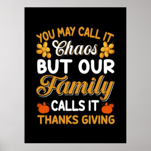 Póster Gracias a nuestra familia lo llama gracias por dar