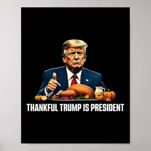 Póster Gracias a Trump, presidente de la República