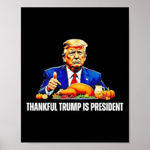 Póster Gracias a Trump, presidente de la República, es gr