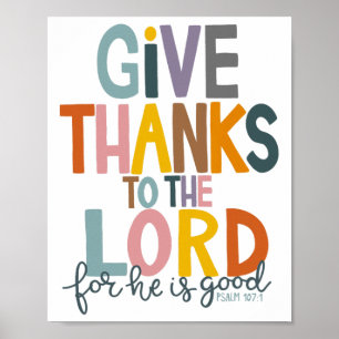 Póster Gracias Al Señor, Él Es Bueno, Jesús Cae.
