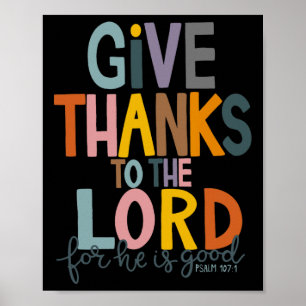 Póster Gracias Al Señor, Él Es Bueno, Jesús Cae.