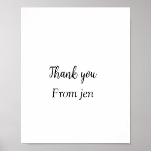 Póster Gracias, añade tu nombre texto imagen editable