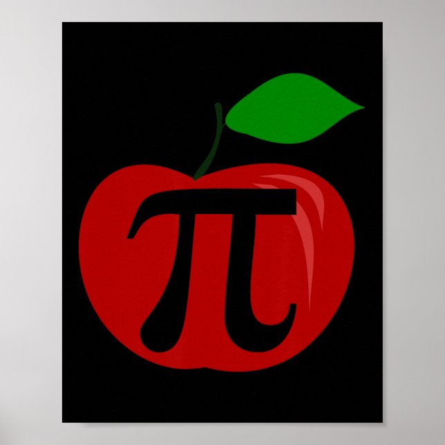 Póster Gracias Apple Pie Lover Funny Pi Day Math Tea (Frente)