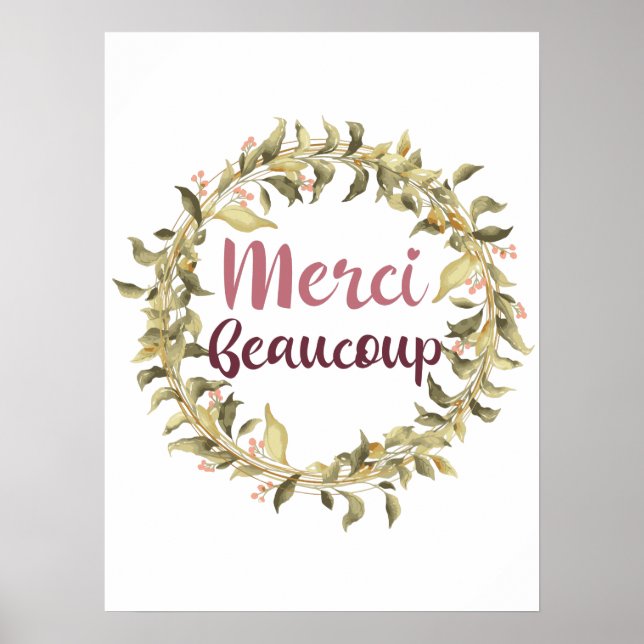 Póster Gracias Beaucoup (Frente)