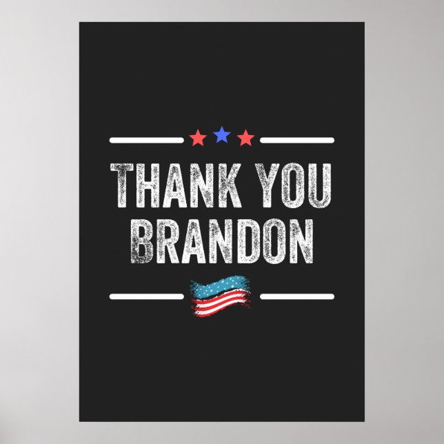Póster Gracias Brandon (Frente)