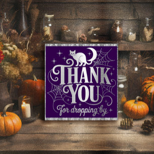 Póster Gracias Cats and Cobwebs Halloween