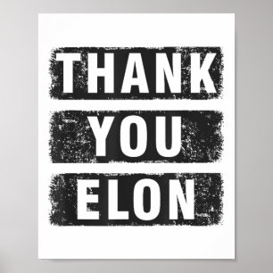 Póster Gracias Elon