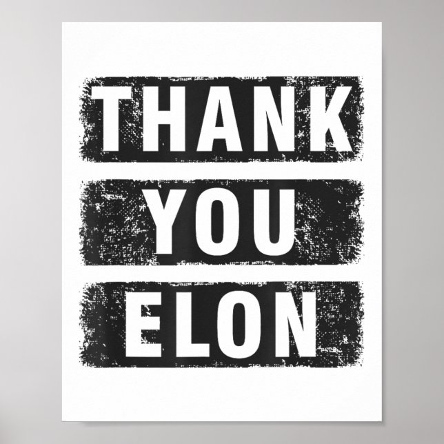 Póster Gracias Elon (Frente)