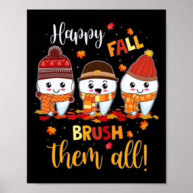 Póster Gracias Feliz Caída Cepillarlos Todo Dental (Frente)