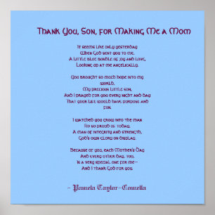 Póster Gracias, hijo, por hacerme mamá